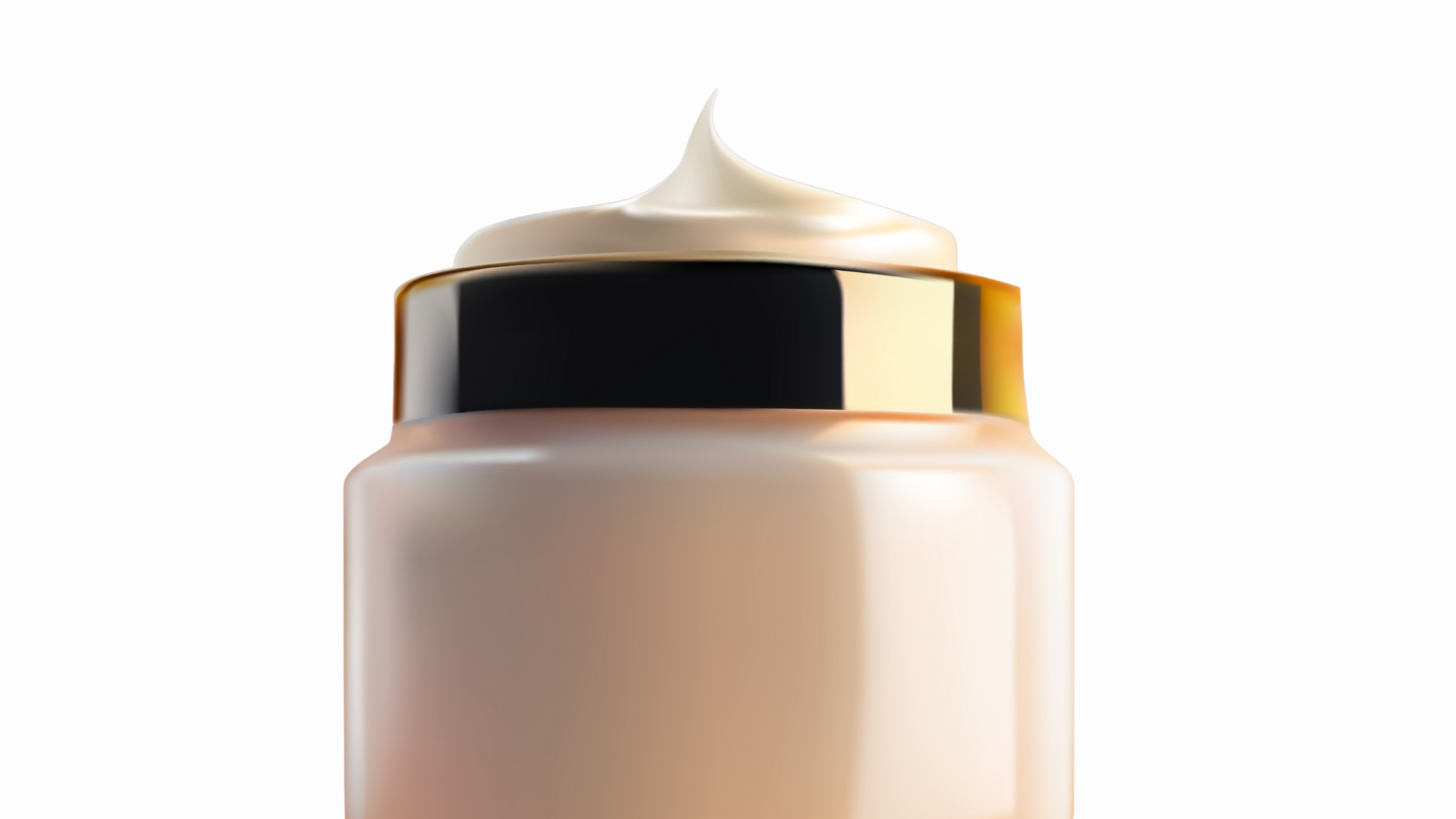 smooth beige lotion in a fancy jar