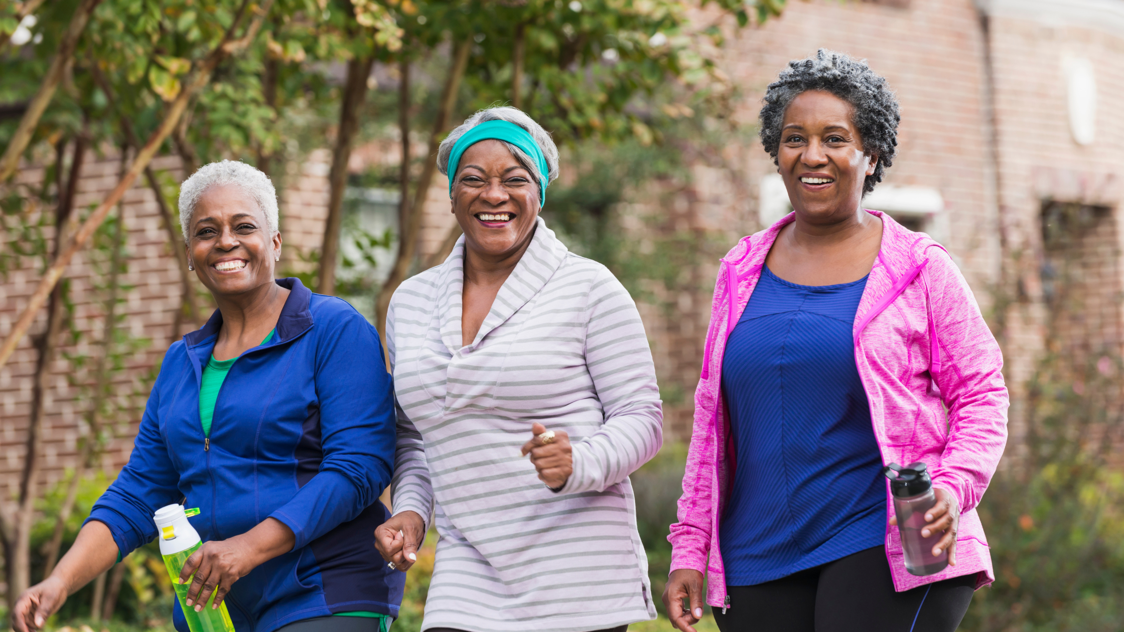 senior women on a walk together