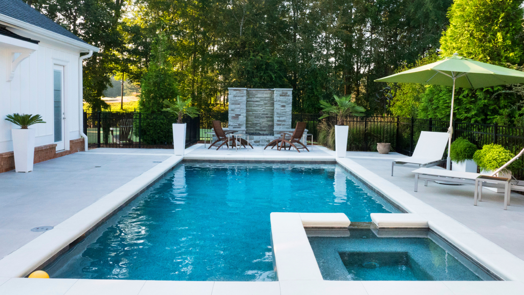 spacious outdoor pool