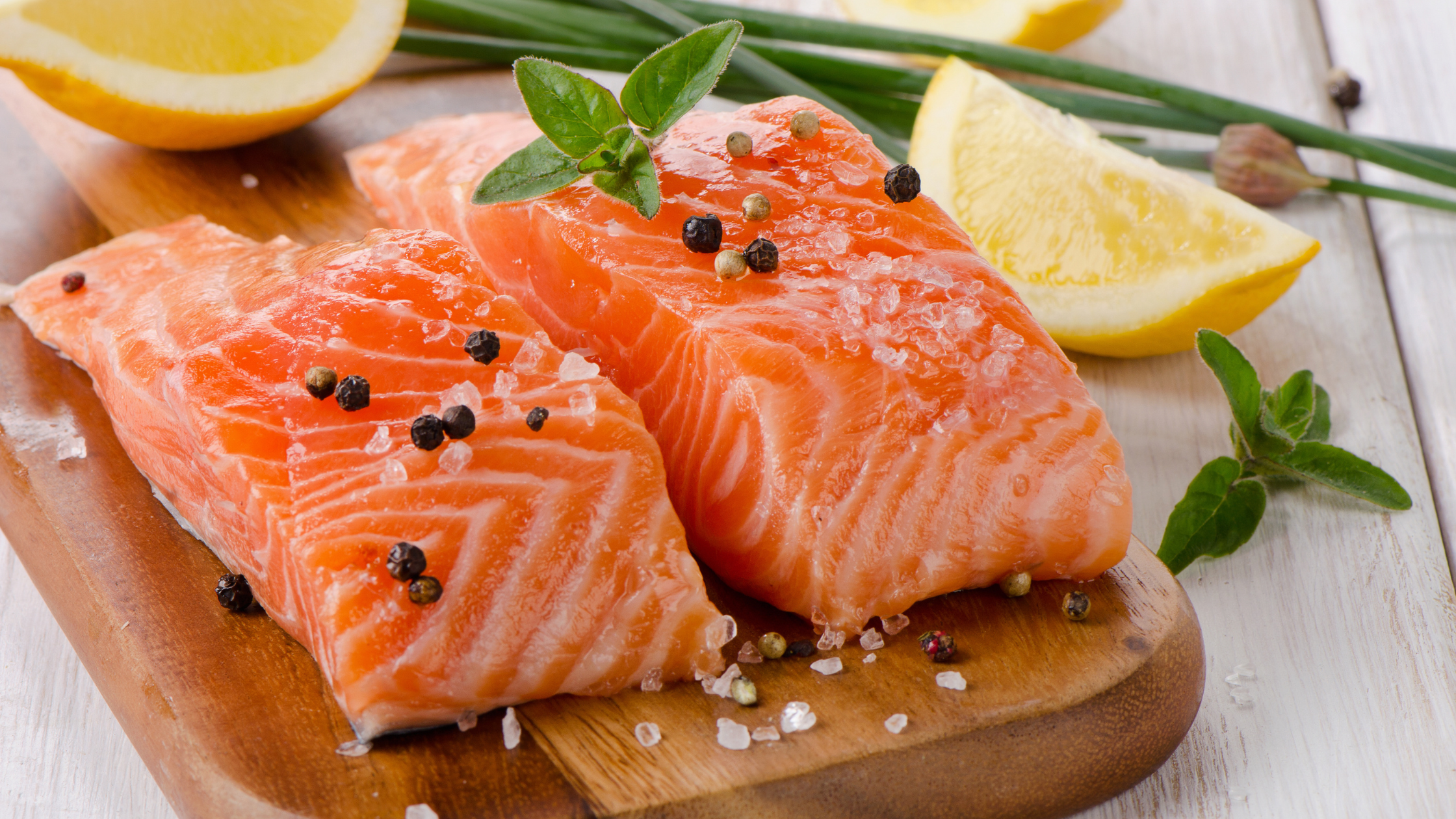 seasoned salmon on a plate