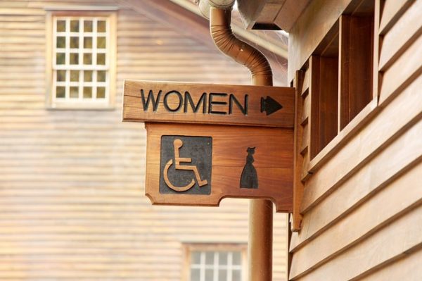 Women's restroom sign