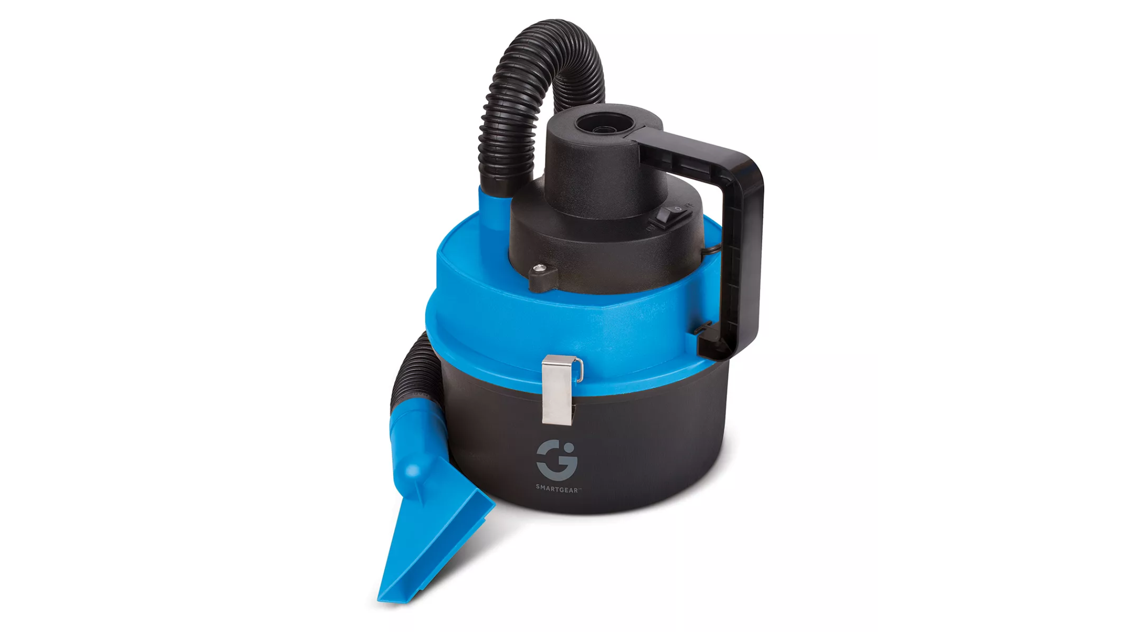 a black and blue wet vac